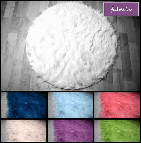 Fabelia - Flokati-Stil Hochflor Shaggy Teppich Ameiny Colours Rund